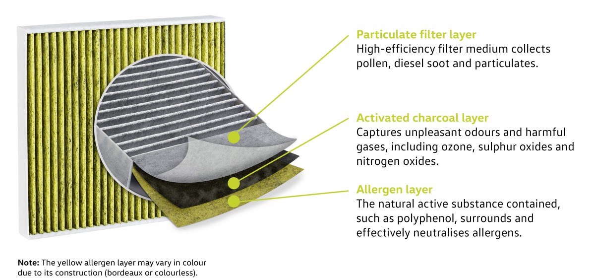 Layered filter. Scale control carbon filter.
